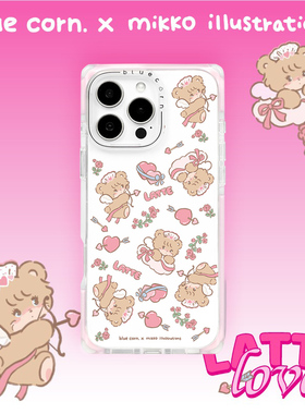 【bluecorn】联名MIKKO拿铁小熊的爱适用于苹果iPhone 17 Pro Max 16 pro磁吸Magsafe萌萌爱心卡通防摔手机壳