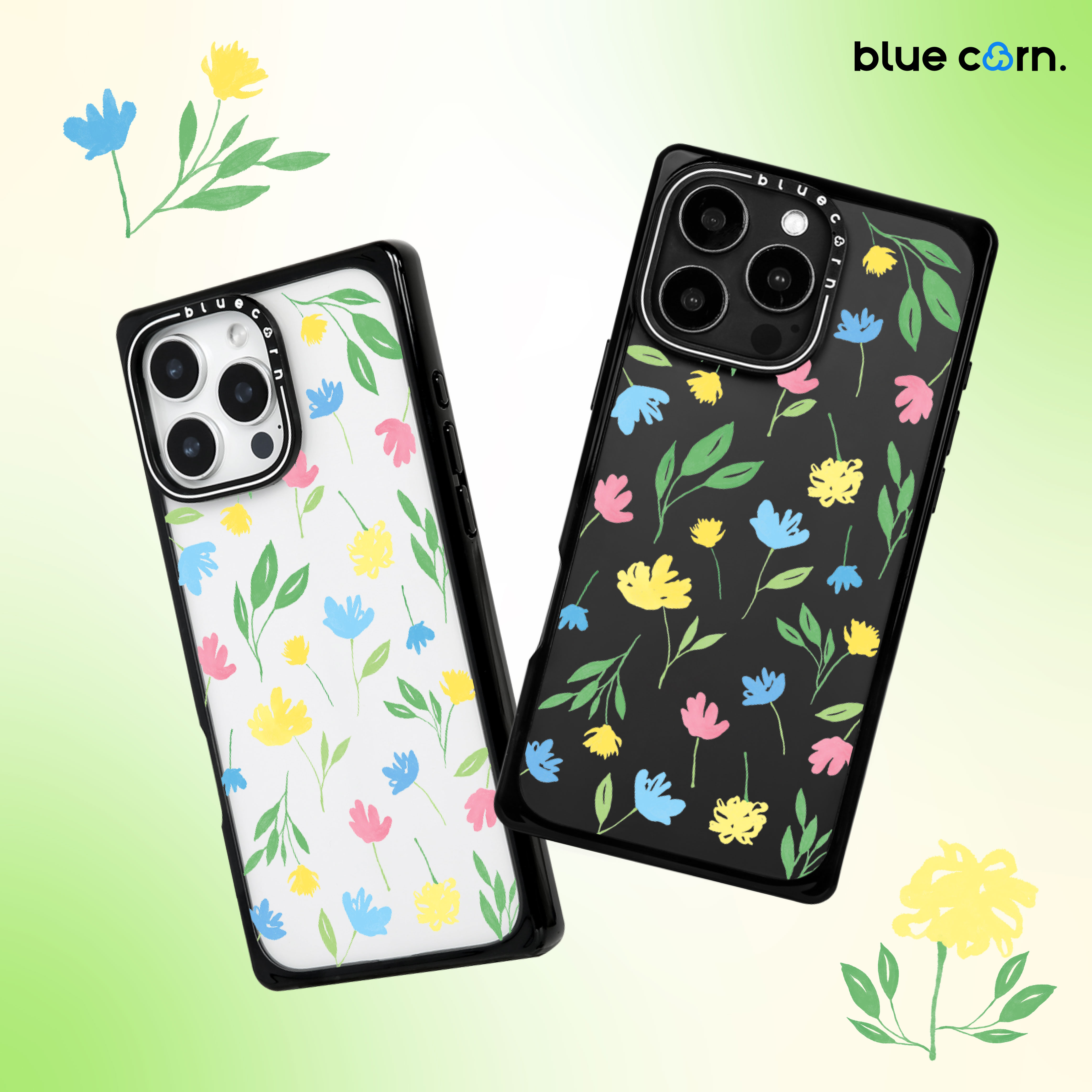 【bluecorn】蓝色苞米原创花园适用于iPhone 17\16\15 PRO MAX magsafe镜面磁吸简约防摔手机壳全包保护套