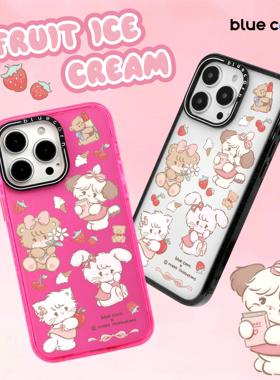 【bluecorn】蓝色苞米联名MIKKO水果冰淇淋全家福适用于iPhone 17 PROMAX 16pro15magsafe镜面磁吸防摔手机壳