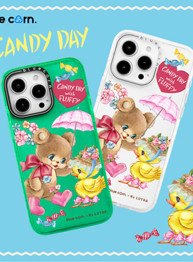 【bluecorn】蓝色苞米联名Ms LUTRA撑伞的小熊适用于iPhone 17 16 15PRO MAX magsafe磁吸防摔手机壳保护套