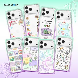 PRO magsafe磁吸卡通保护套 bluecorn MAX 蓝色苞米原创绿紫奶方合集方形直角边手机壳适用于iPhone