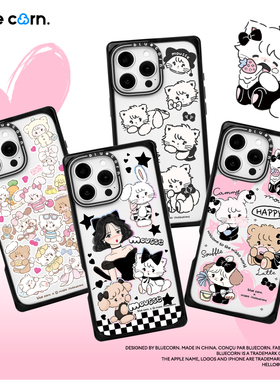 【bluecorn】蓝色苞米原创黑糖布丁方形直角边手机壳合集第一弹适用iPhone 17PRO MAX壳16pro max防摔保护套