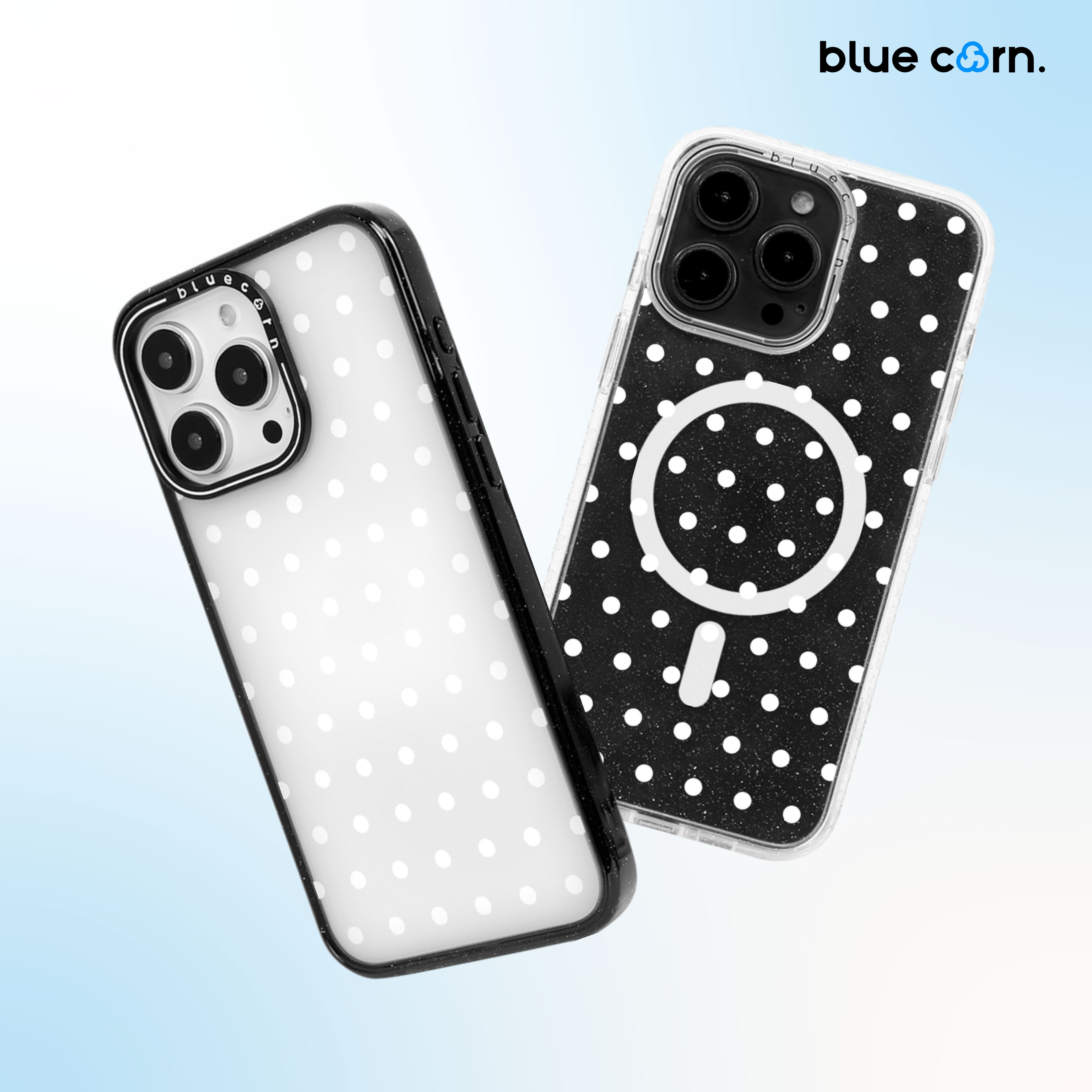 【bluecorn】蓝色苞米原创白色波点简约保护壳适用于苹果iPhone 17/16/15/pro/max磁吸magsafe防摔全包手机壳