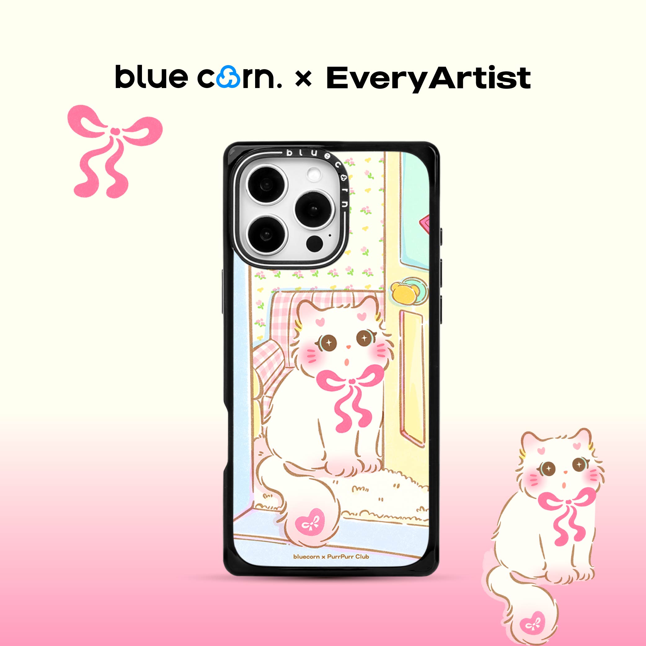 【bluecorn】蓝色苞米艺术家系列pipi等你回家适用于iPhone 17\16\PRO MAX magsafe镜面磁吸防摔手机壳保护套