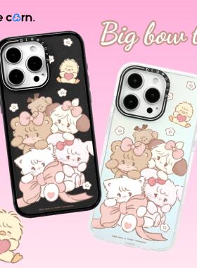 【bluecorn】蓝色苞米联名MIKKO大大的蝴蝶结适用于iPhone 17/16/15 PRO MAX magsafe镜面磁吸全包防摔手机壳