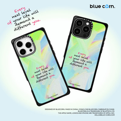 【bluecorn】蓝色苞米原创different you适用于iPhone17/16/15PRO/MAX magsafe镜面磁吸防摔手机壳全包保护套