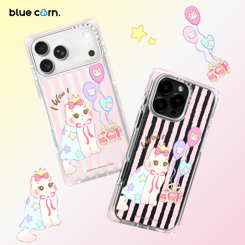 【bluecorn】蓝色苞米艺术家气球礼物pip适用于iPhone17/16/15PRO/MAX magsafe镜面磁吸防摔手机壳全包保护套