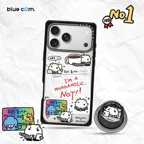 【bluecorn】蓝色苞米联名朱小仓第二弹打工达人适用于iPhone 17/16/15PRO/MAX magsafe镜面磁吸防摔手机壳套