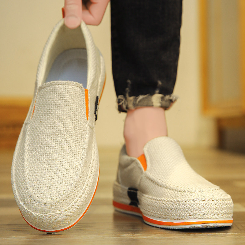 男鞋夏季老北京亚麻布鞋z322男款百搭休闲无鞋带帆布板鞋男士防臭