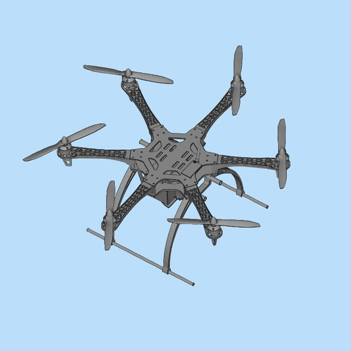 f450六轴飞行器模型01200515三维图纸（STL格式）