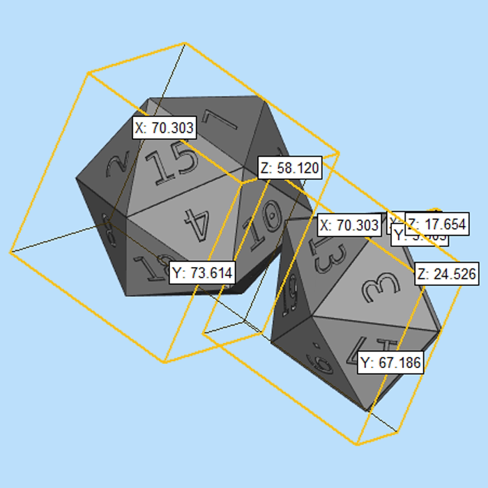 20面可旋转的骰子游戏玩具模型01210105三维图纸(stl格式)