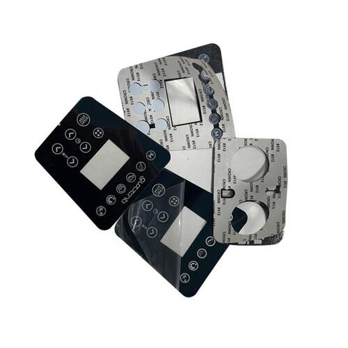 工厂打样批量源头工厂丝印PvC面贴pc半透面板亚克力镜片Upc贴纸pc