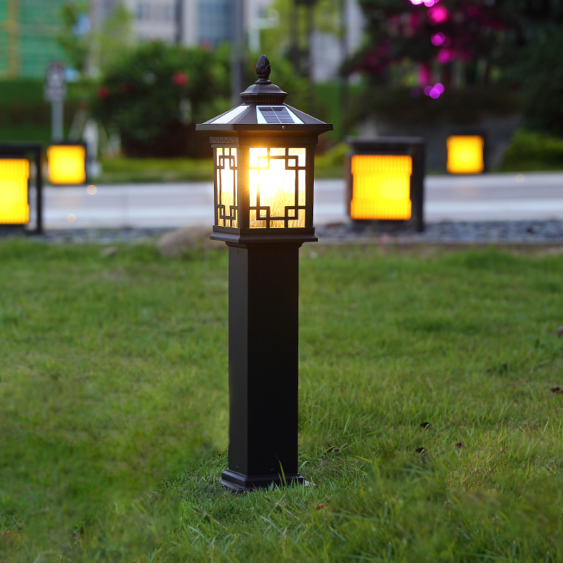 中式草地灯庭院太阳能户外防水