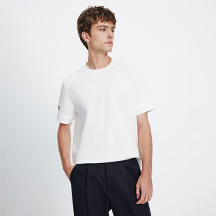 纯棉凉感体恤衫 Navigare意大利小帆船白色套头短袖 T恤男2026夏季