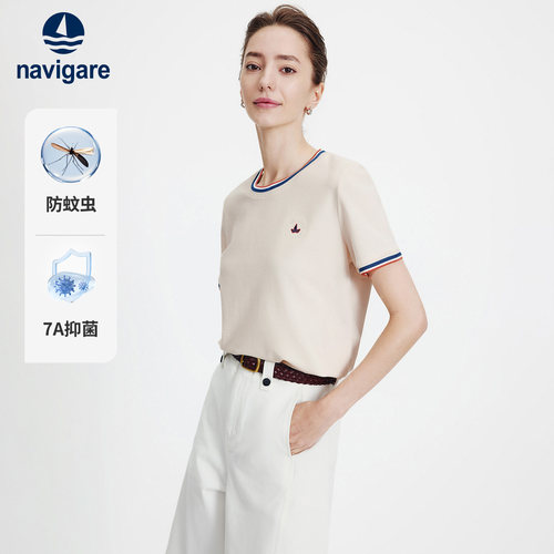 Navigare短袖圆领休闲体恤衫