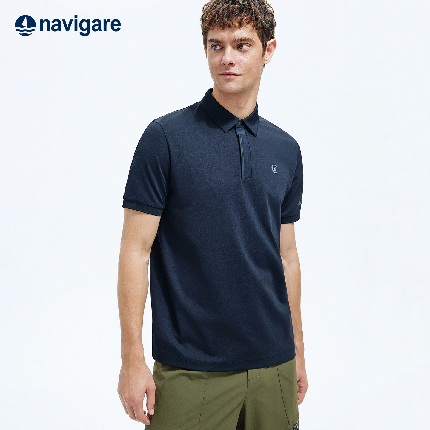 [防晒]Navigare意大利小帆船套头短袖POLO衫男2026