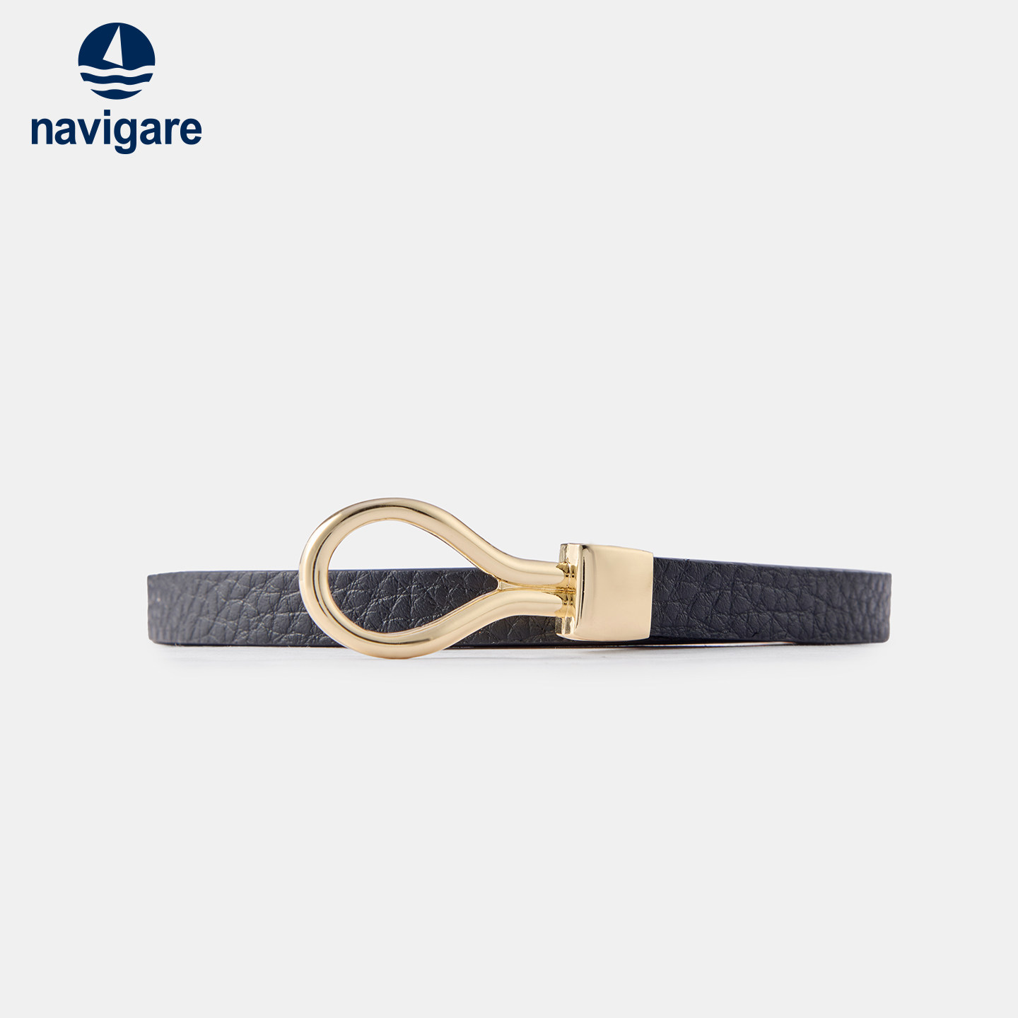 Navigare意大利小帆船设计感休闲皮带女士合金扣头裤带打结扣