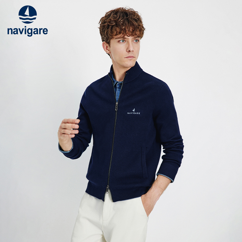 Navigare纯棉抗菌针织开衫