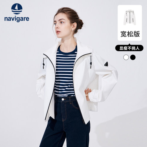 意大利小帆船连帽夹克外套女