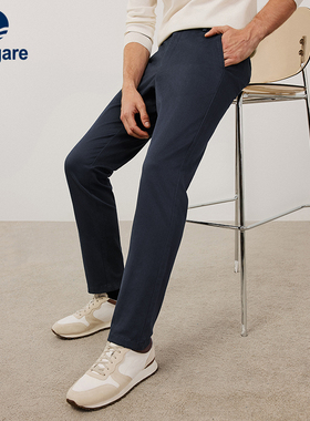 [磨毛]Navigare意大利小帆船灰色直筒裤子男2025秋冬款休闲长裤