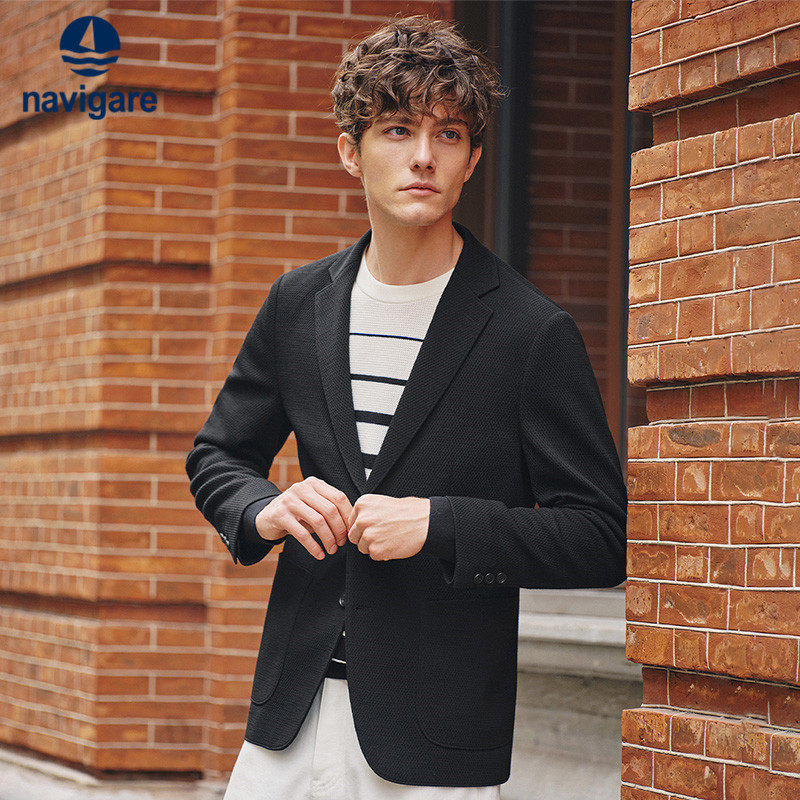 Navigare针织羊毛西服外套