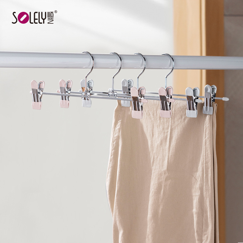 顺艺金属浸塑裤架批发防滑加粗服