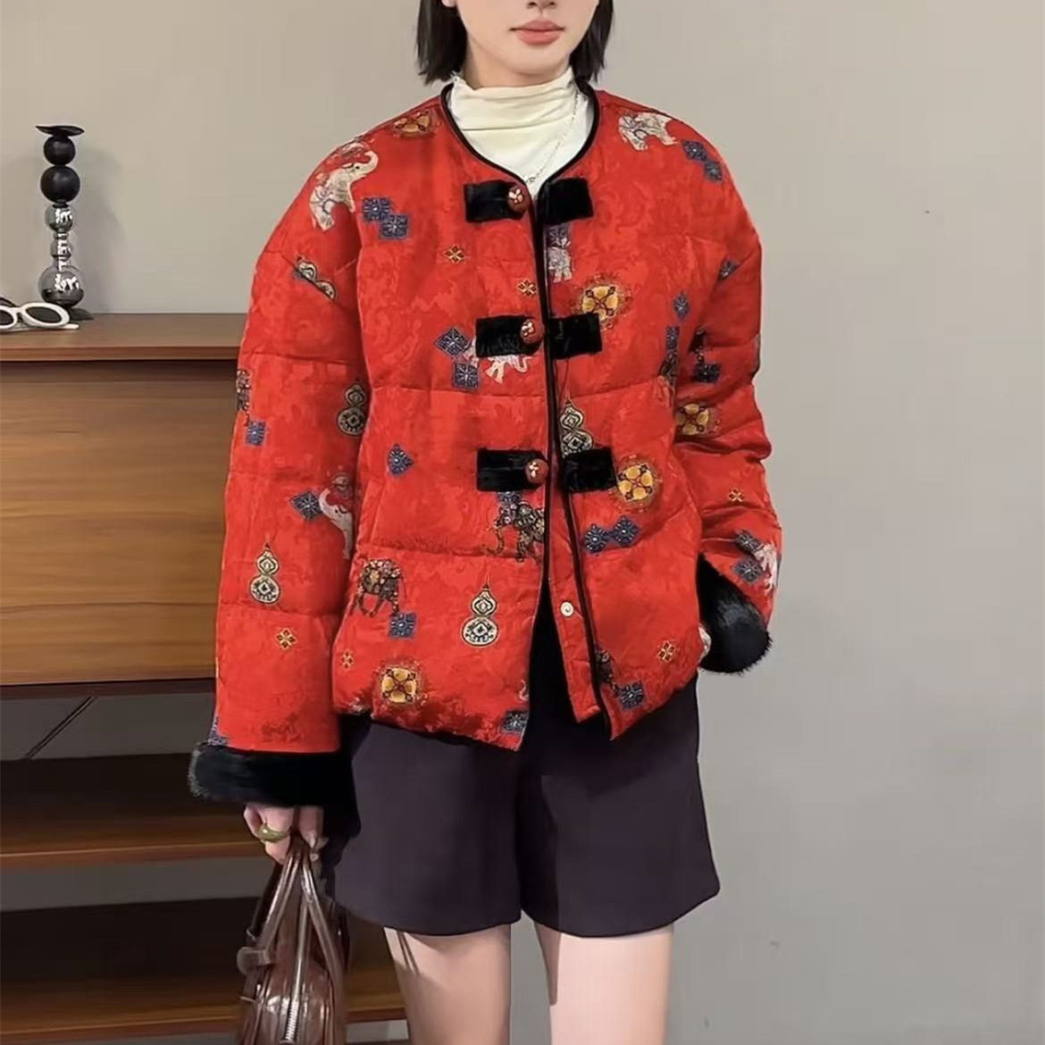 欧洲站2025新冬季时尚羽绒服女