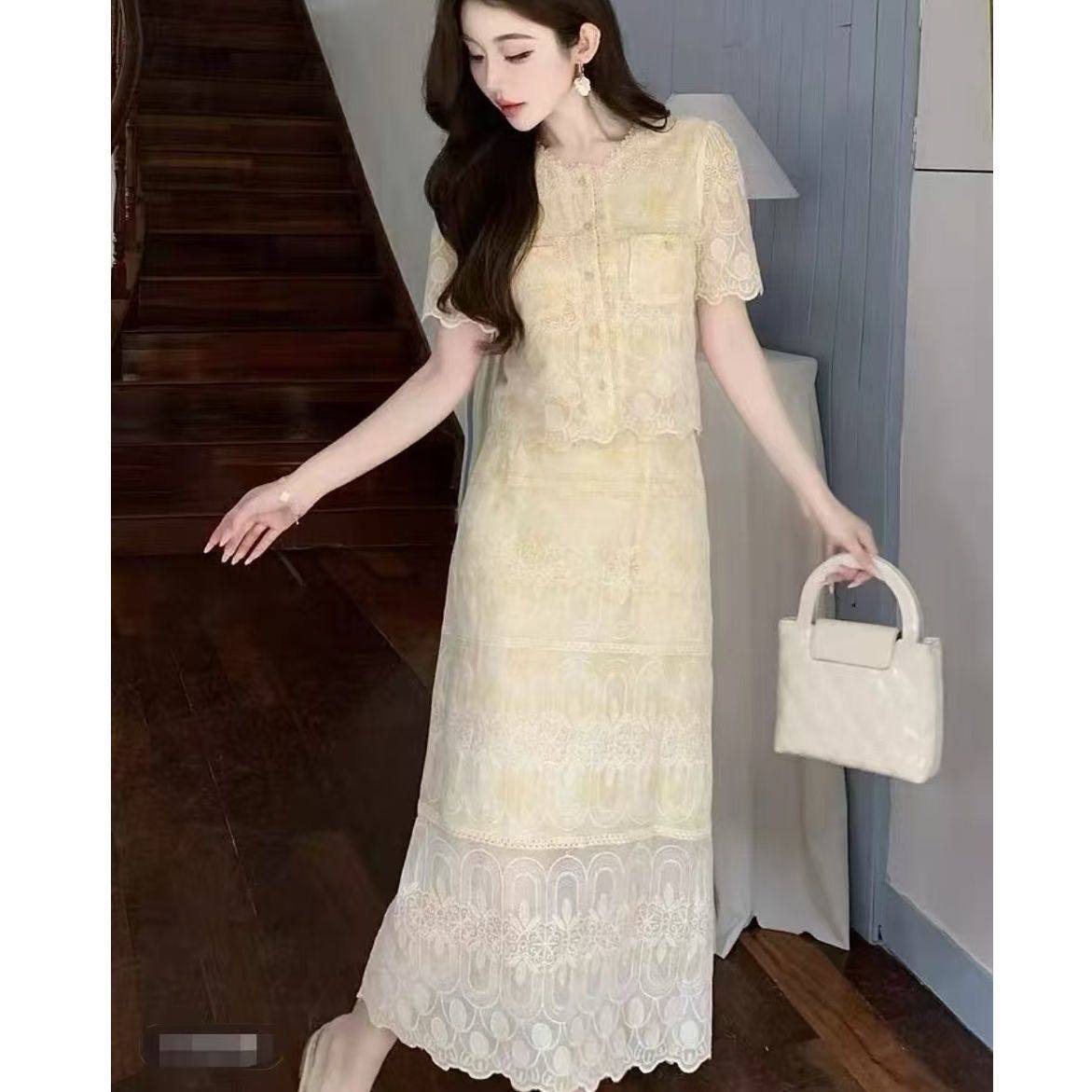 HT1029套装女两件夏新款2026年流行趋势高级时尚名媛气质显瘦裙