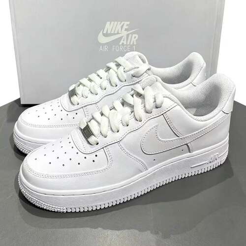 Nike AirForce1耐克经典纯白空军一号低帮气垫休闲板鞋DD8959-100