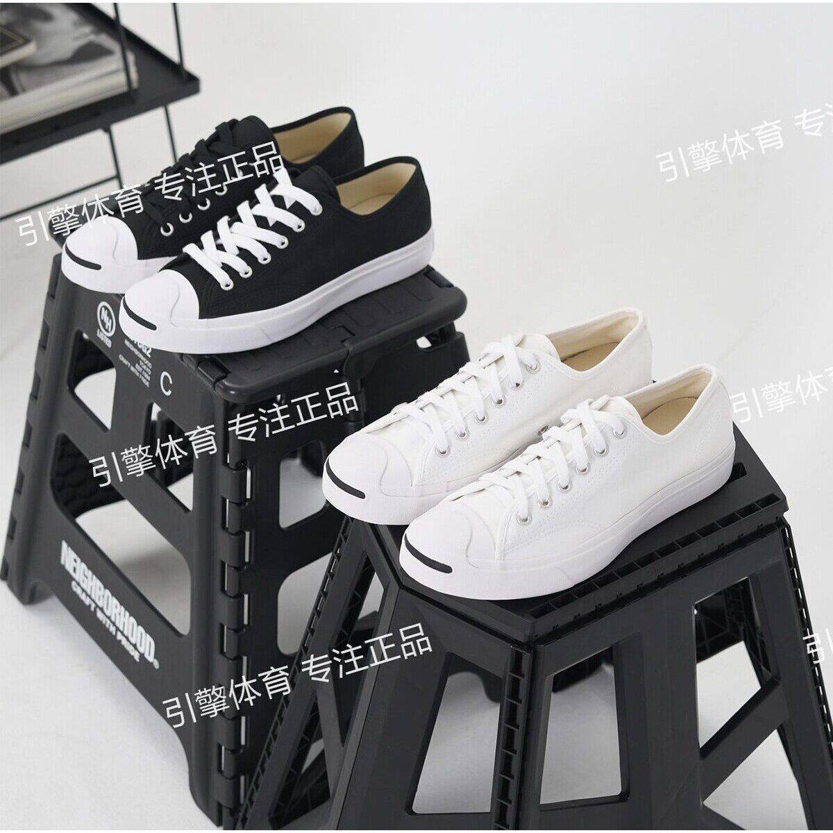 Converse匡威开口笑白色164057C黑色164056C经典低帮帆布鞋小白鞋