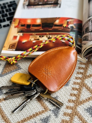 钥匙包收纳包手工牛皮