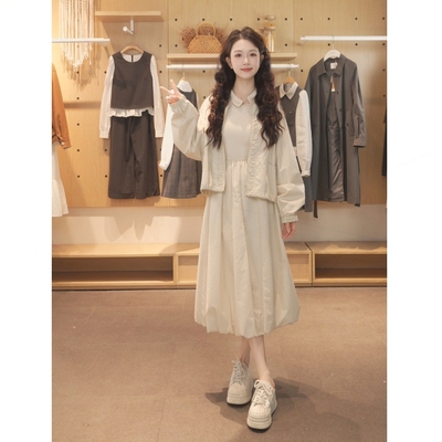 原创紫涵短款夹克简约外套背心连