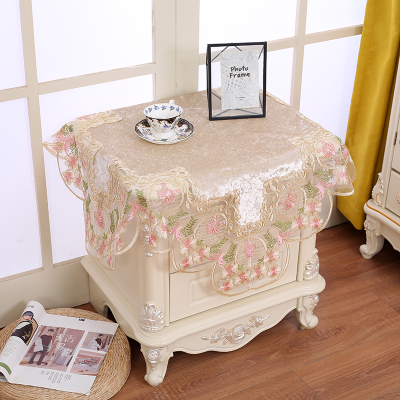 欧式蕾丝冰箱罩盖巾卧室简约现代