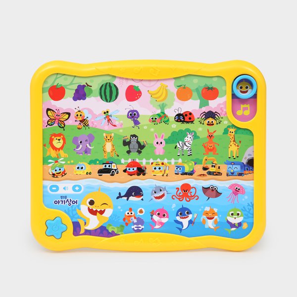 现货韩国pinkfong碰碰狐鲨鱼宝宝音乐琴平板玩具韩语儿歌益智启蒙