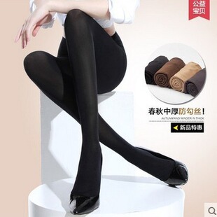 200D天鹅绒美腿塑形连裤袜春秋女款不透肉性感显瘦黑色打底裤