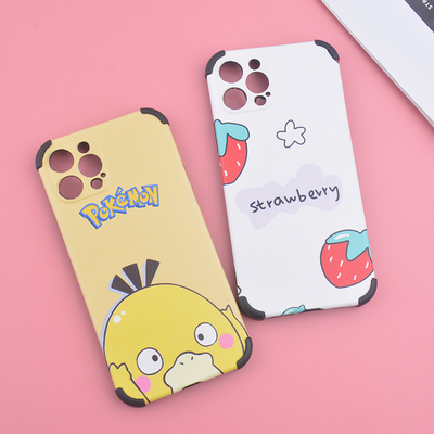 适用iPhone小羊皮防摔彩绘卡通壳