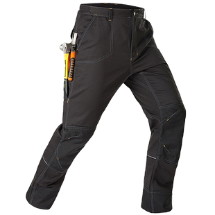 工作服裤子男耐磨宽松结实劳动劳保弹力多兜带反光条供电局电工装