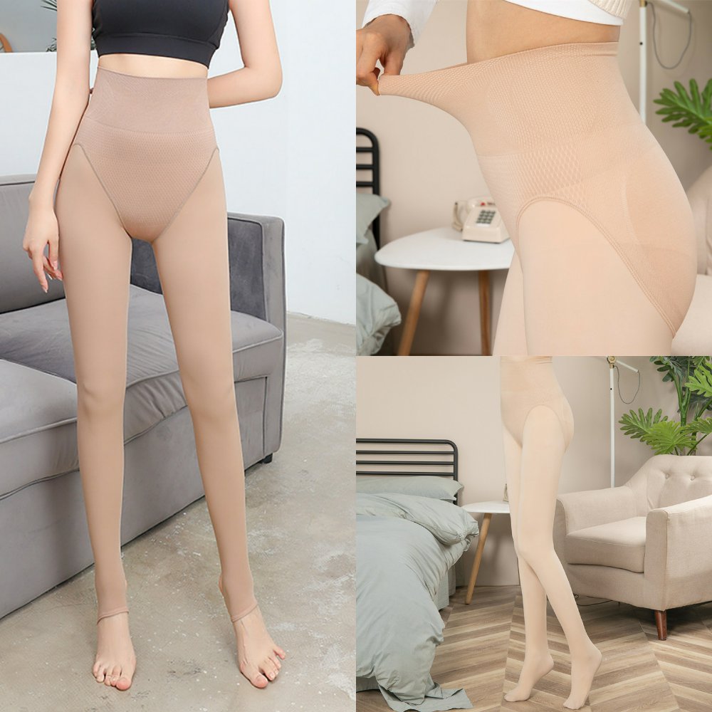 袜高腰收腹提臀水光袜加厚女士款