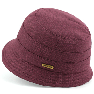 中老年人帽子女妈妈渔夫帽春秋天薄款 防晒布帽奶奶老人盆帽老太太