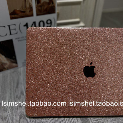 SHELL丨适用于MacBook苹果笔记本Air13电脑保护壳M5Pro14寸玫瑰金闪粉pro16Max个性手机壳15寸M3新款简约软套