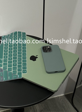 SHELL丨原创适用于Macbook保护壳华为笔记本16新款外壳松针绿macbookair M213.3Pro13M3英寸软套16/15寸Max套
