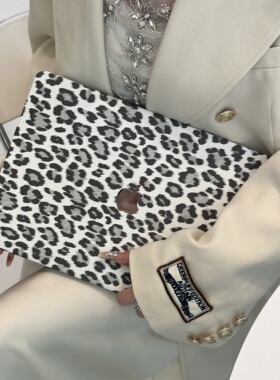 SHELL丨适用于Macbook保护壳华为笔记本2025新款皮革豹纹简约外壳macbookair13.6Pro14M4英寸软套16/15寸Max