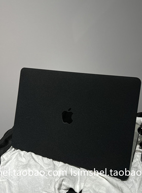 SHELL丨适用于MacBook苹果笔记本Air13保护壳M1Pro14寸磨砂黑色pro16Max简约纯黑个性Air15/13寸简约笔记本套