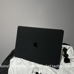 12寸ins风电脑新款 SHELL 适用于MacBook苹果笔记本Air13保护壳M1Pro14寸磨砂黑色pro16Max简约纯黑个性 壳