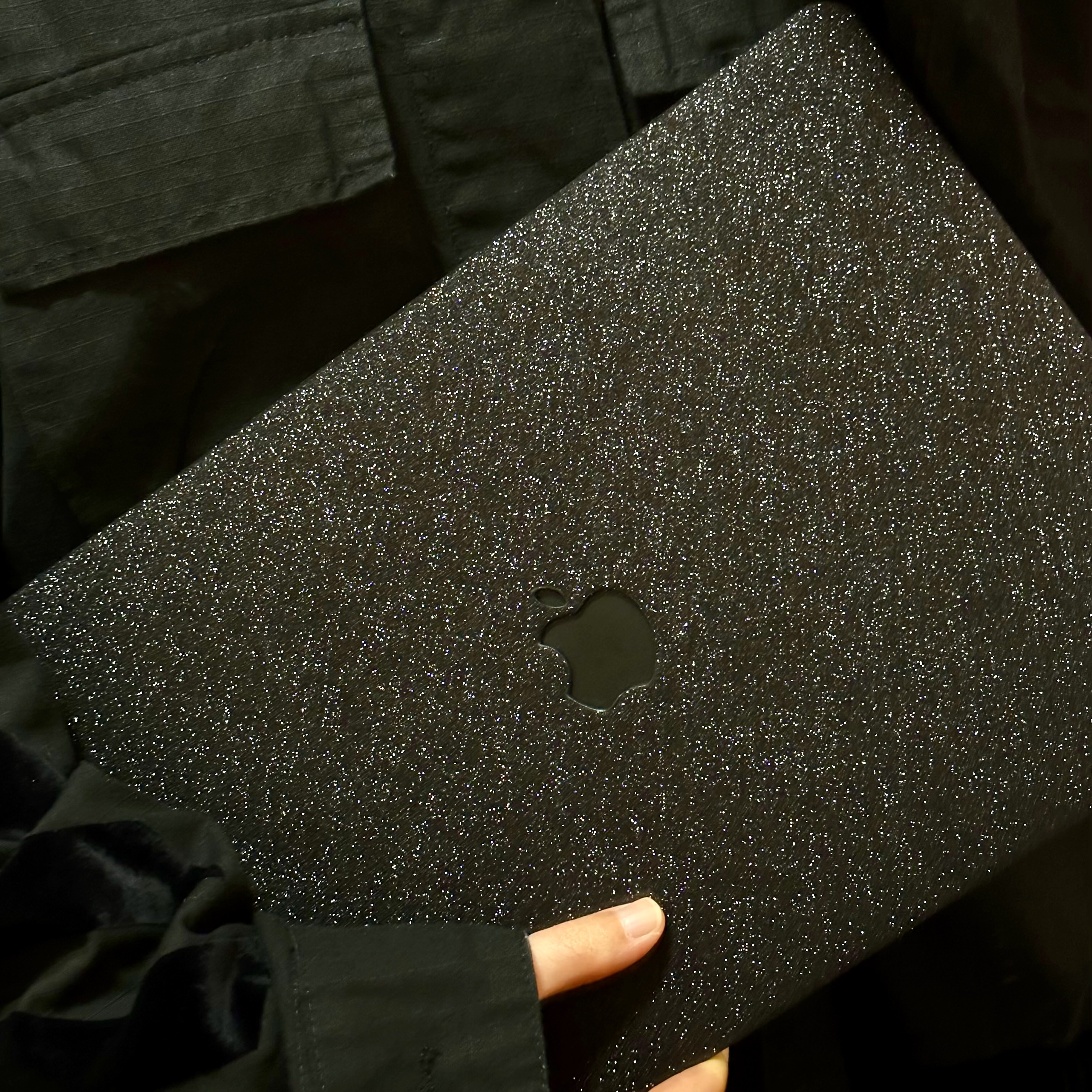 苹果电脑黑色闪粉套笔记本保护壳