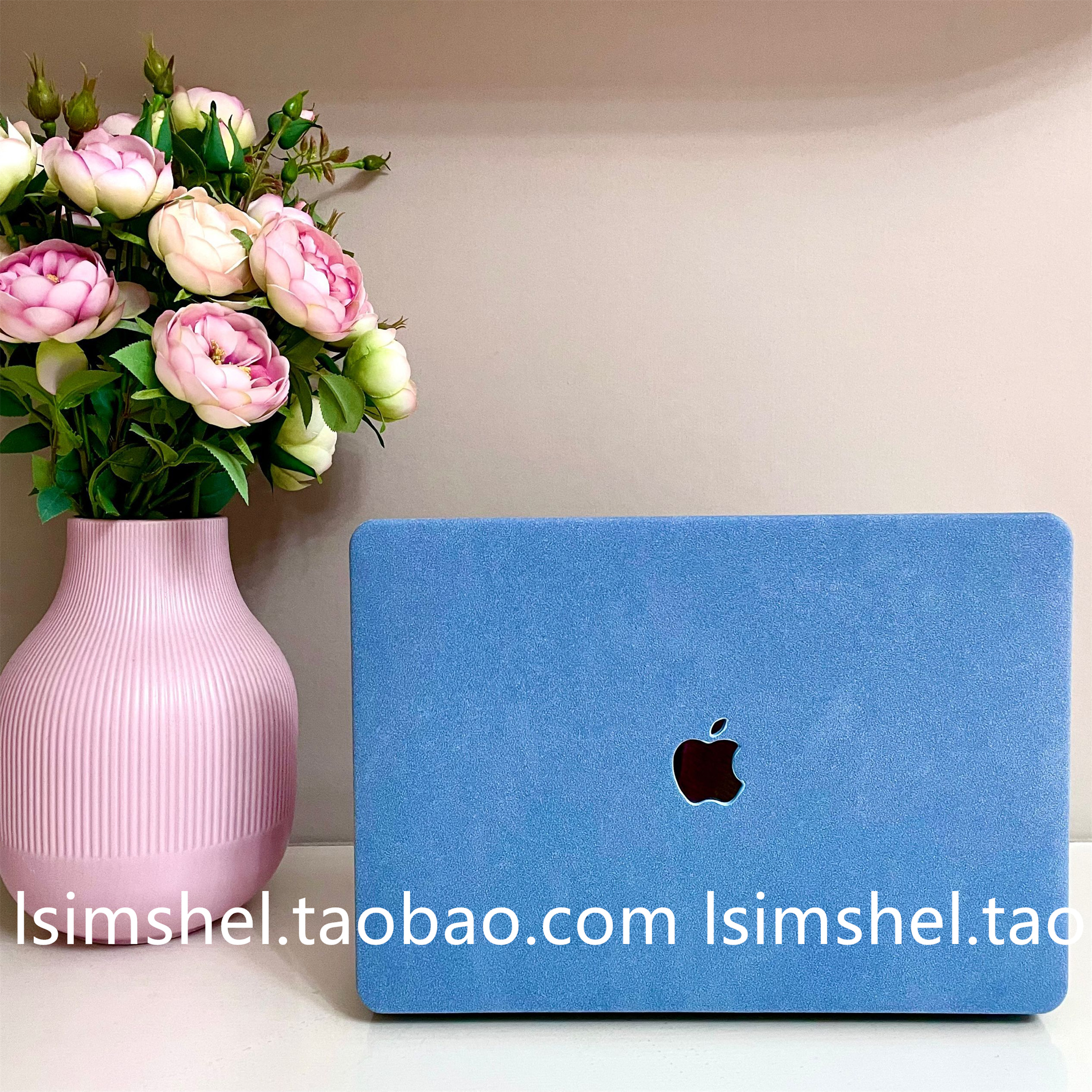 Macbook保护壳麂皮蓝色简约新款