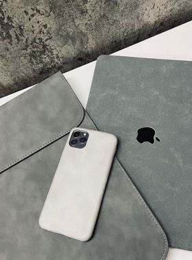 SHELL丨MacBook16寸苹果笔记本麂皮m1保护套pro麂皮内胆包air13/16男女保护皮套14/15.6寸