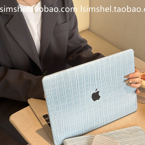 新款蓝色鳄鱼纹皮革macbook13Neo
