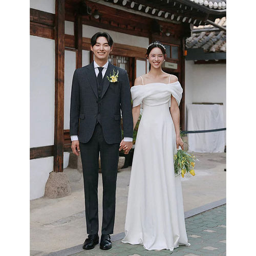 显瘦轻婚纱爱之缘缎面显瘦抹胸