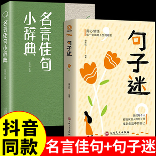 名言佳句小辞典 全2册 句子迷正版 一句话点亮人生名人名言书经典 语录好词好句佳句大全励志格言警句小词典小学生初中阅读课外书籍